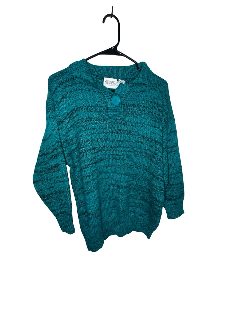 Sterling Teal V-Neck Knit Sweater